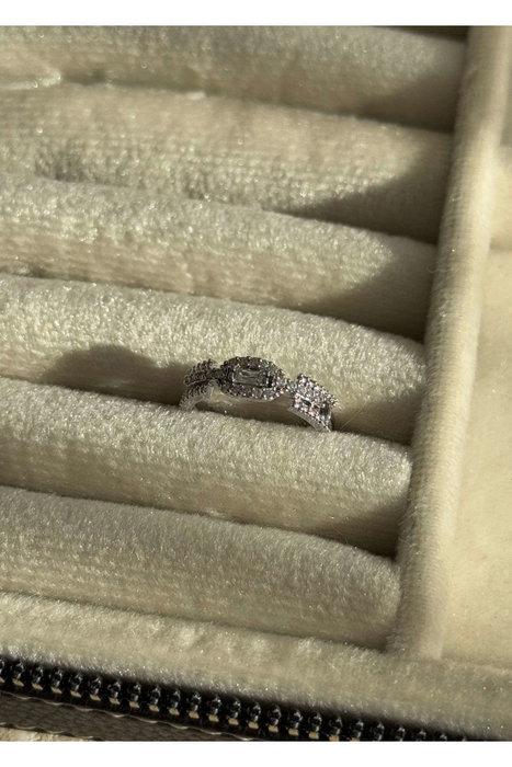 Heliophilia Silver Anillo de Latón Plateado con Recubrimiento de Laca